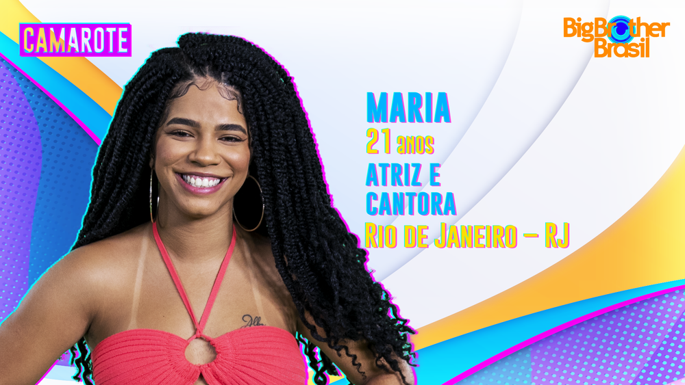BBB 22 | Maria, é a quinta participante confirmada do grupo Camarote